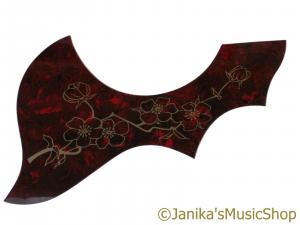 Acoustic guitar pick guard scratch plate tortoiseshell flowers